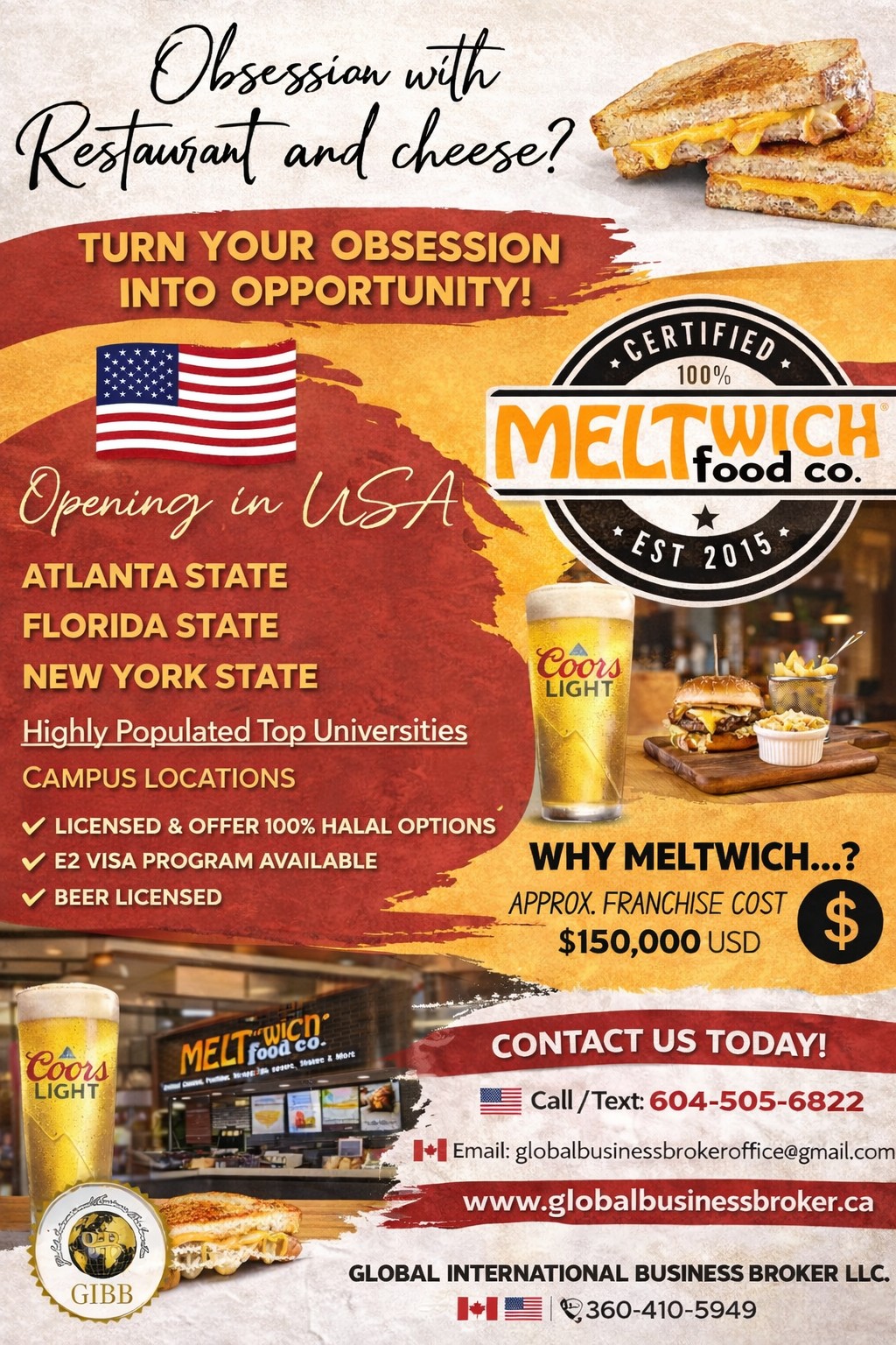 Meltwich Food Co. Franchise on sale in USA